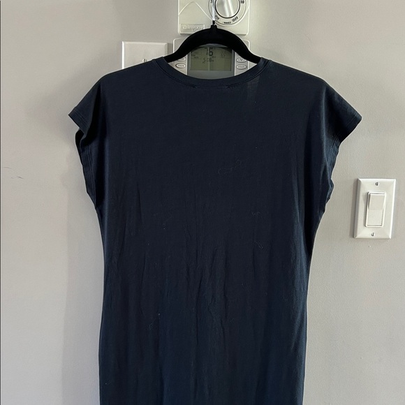 Frame Denim Slit Midi Dress Charcoal - Picture 4 of 10